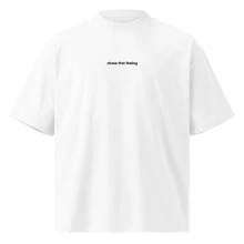 Chase That Feeling - White Oversized High Neck Tee
