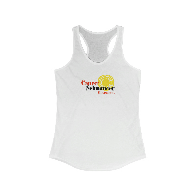 Cancer Schmancer Logo - Women's Ideal Racerback Tank