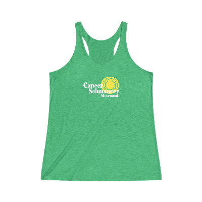 Cancer Schmancer Logo - Women's Tri-Blend Racerback Tank
