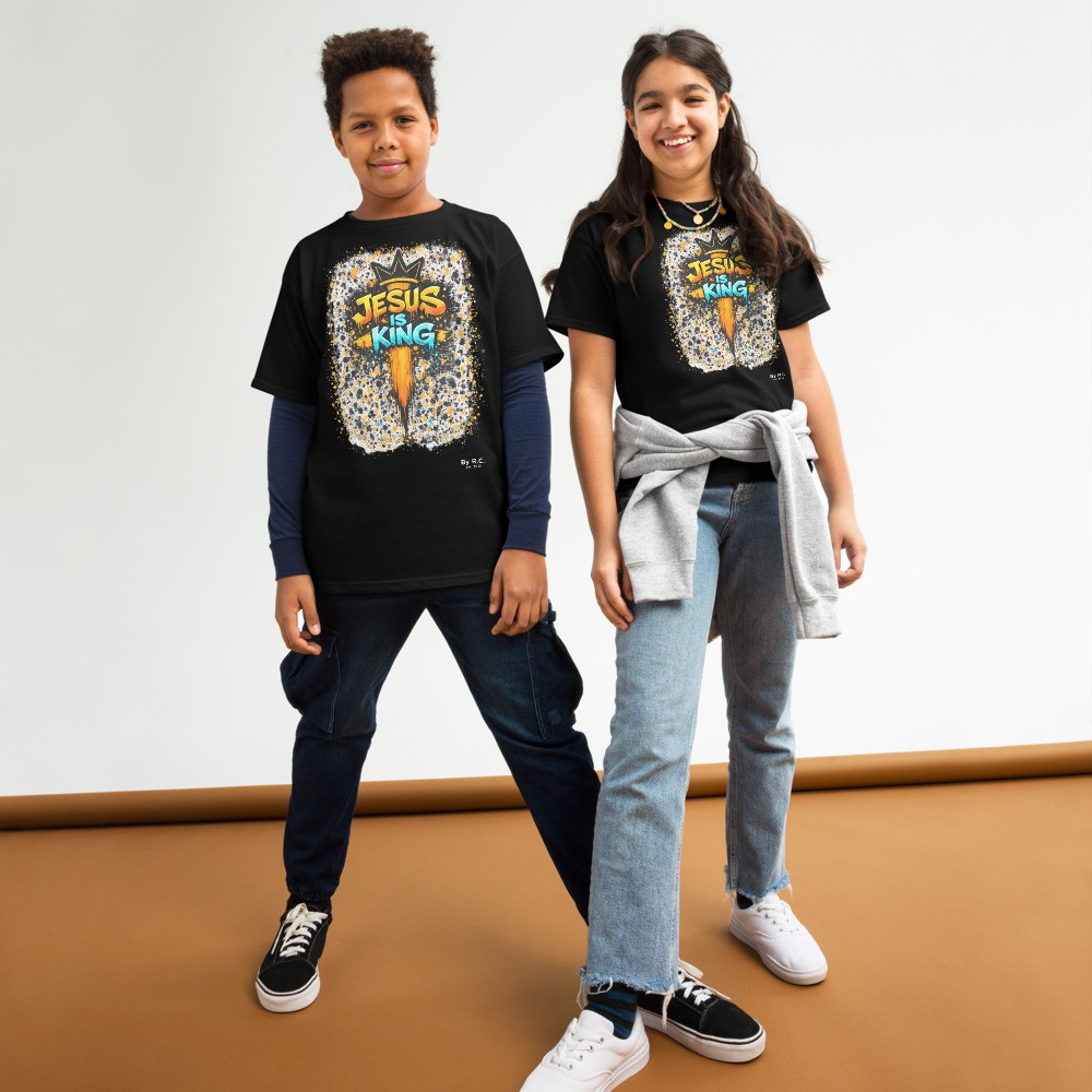 Youth T-Shirt "Jesus Is King" Splatter