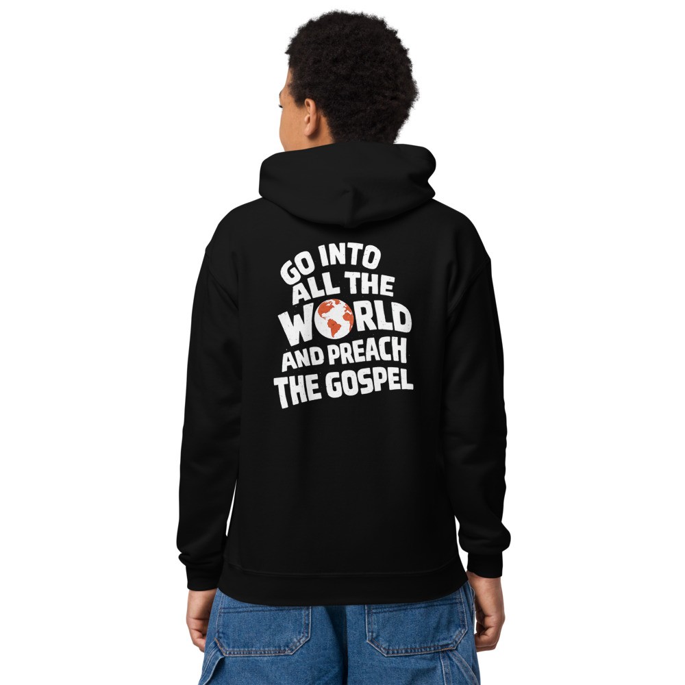 Youth heavy blend hoodie "Go into all the world..."