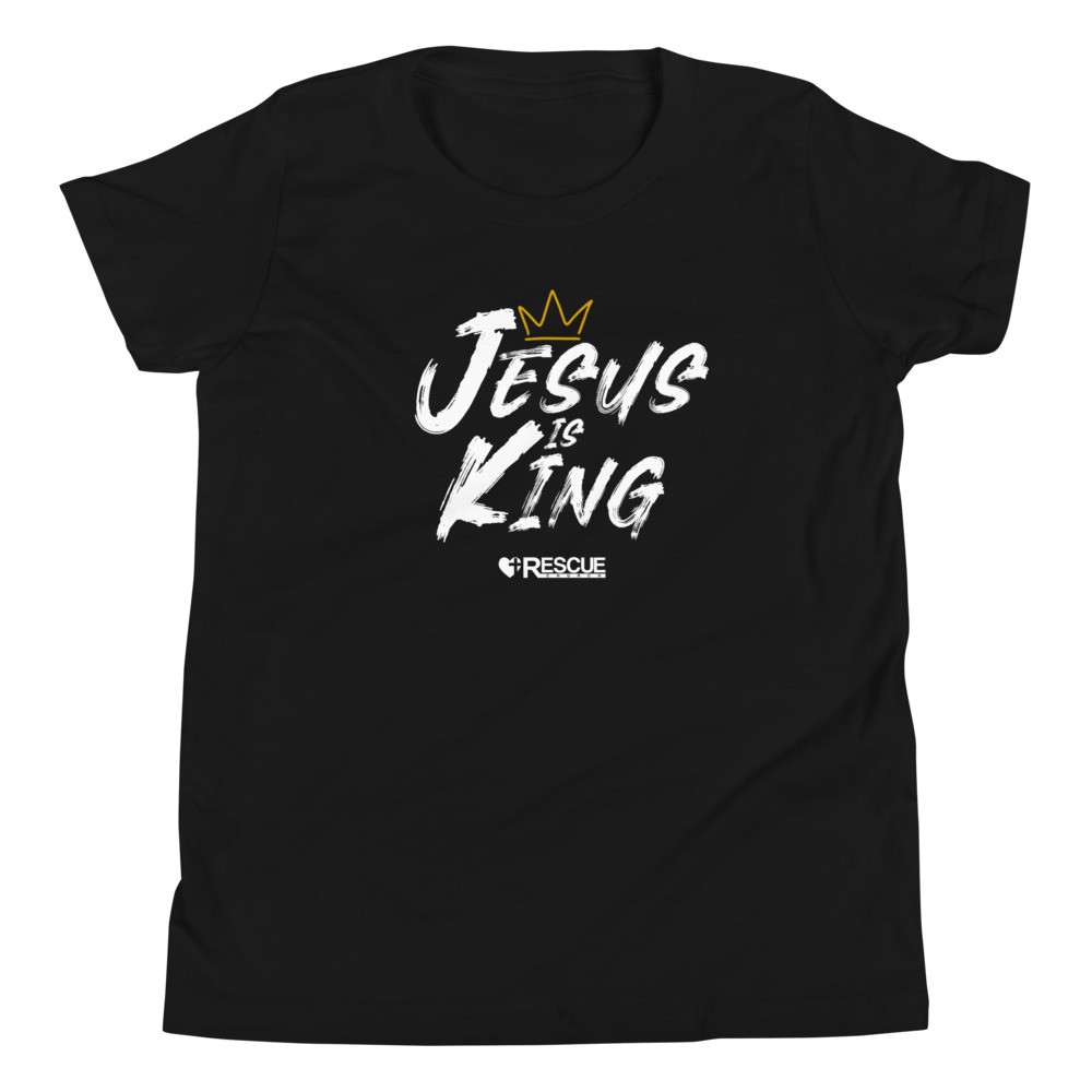 Youth Premium Short Sleeve T-Shirt "Jesus Is King"