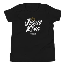 Youth Premium Short Sleeve T-Shirt "Jesus Is King"
