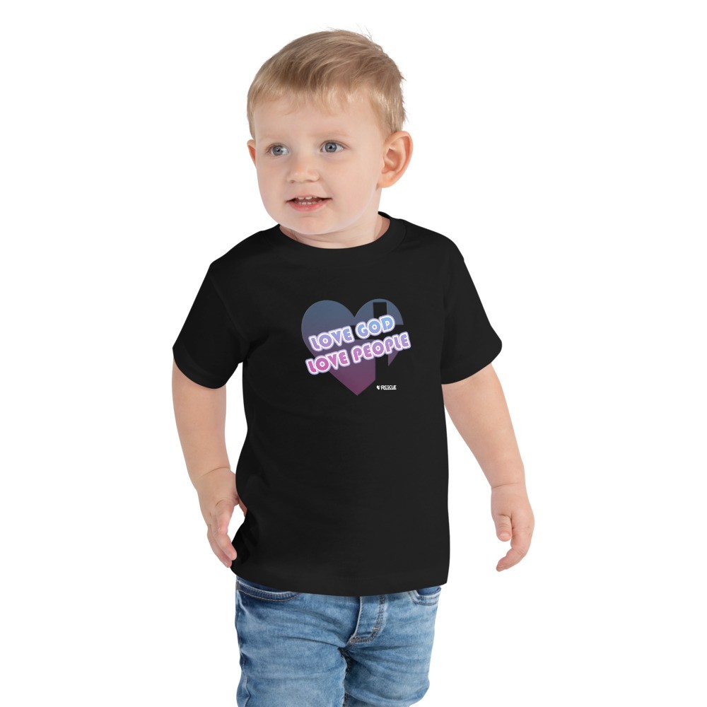 Toddler Short Sleeve Tee "LOVE GOD LOVE PEOPLE"