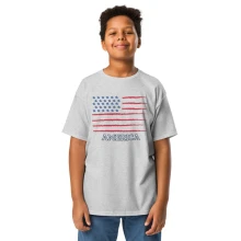 Youth classic tee "America" with Flag
