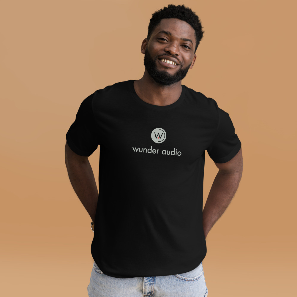 Unisex t-shirt with Wunder Audio logo