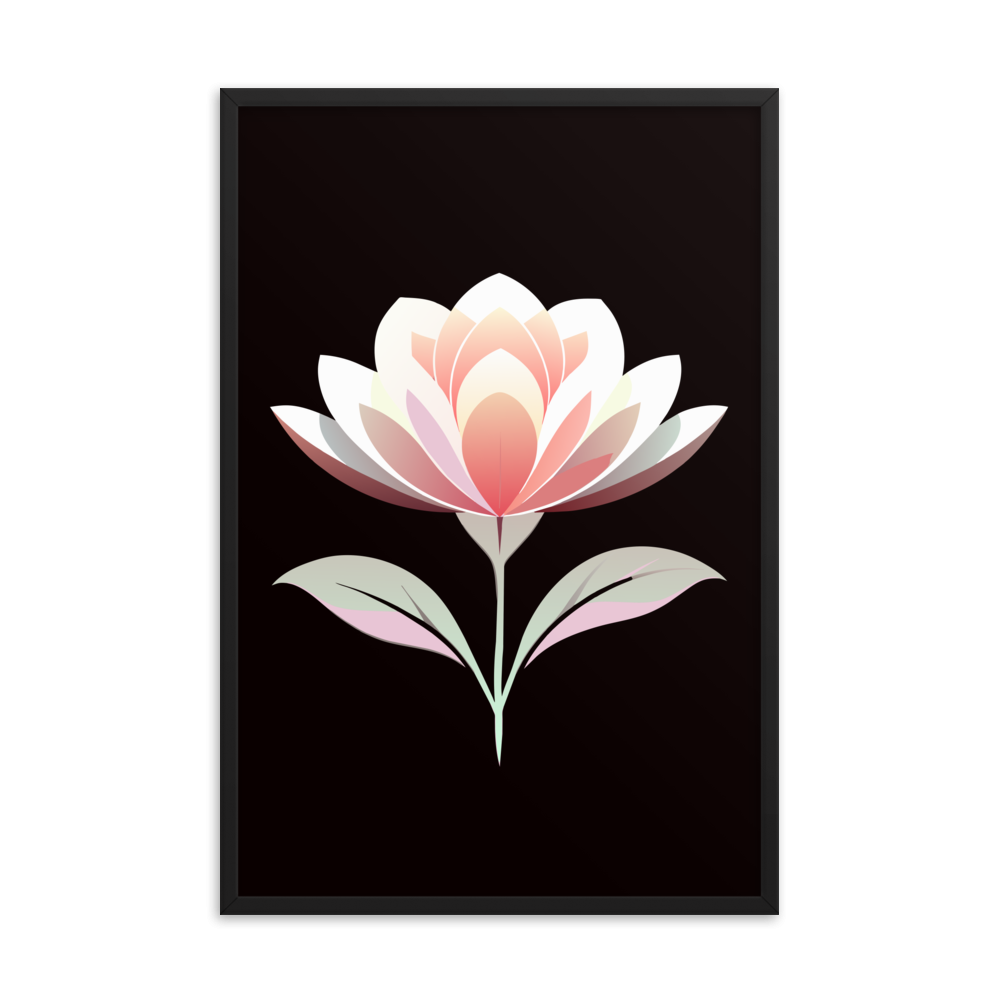 Lotus flower Serenity Framed poster