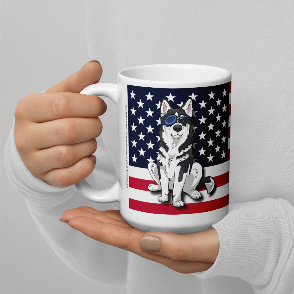 Eye Patch Echo - 15oz White glossy mug