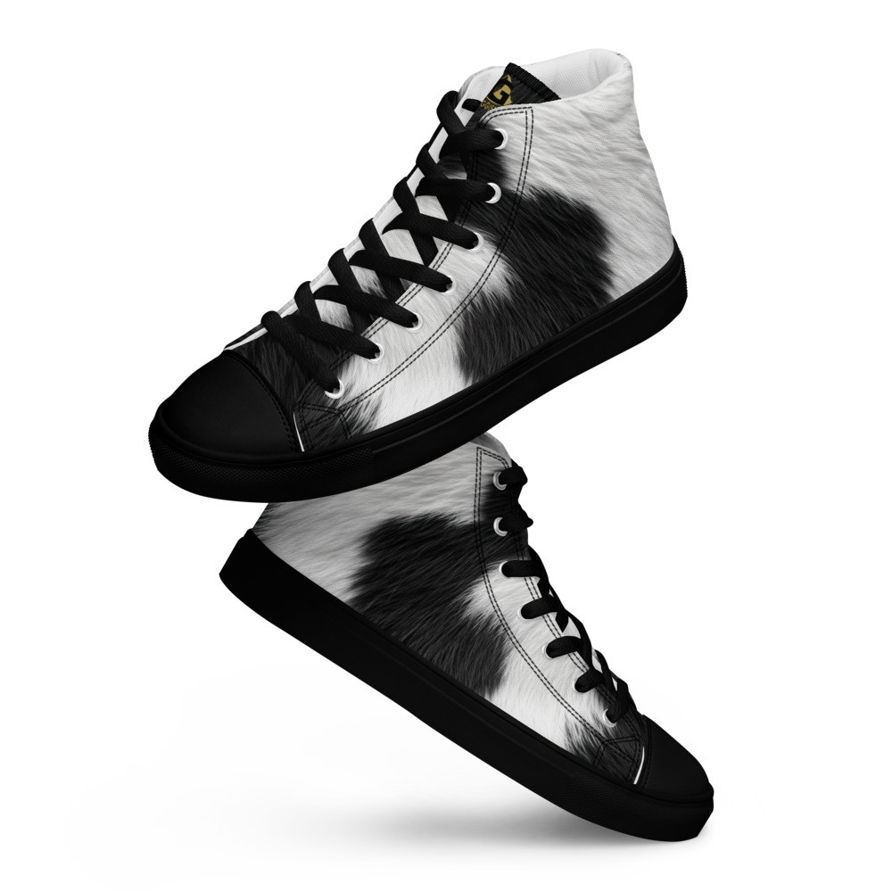 Cow Men's High Top Sneakers