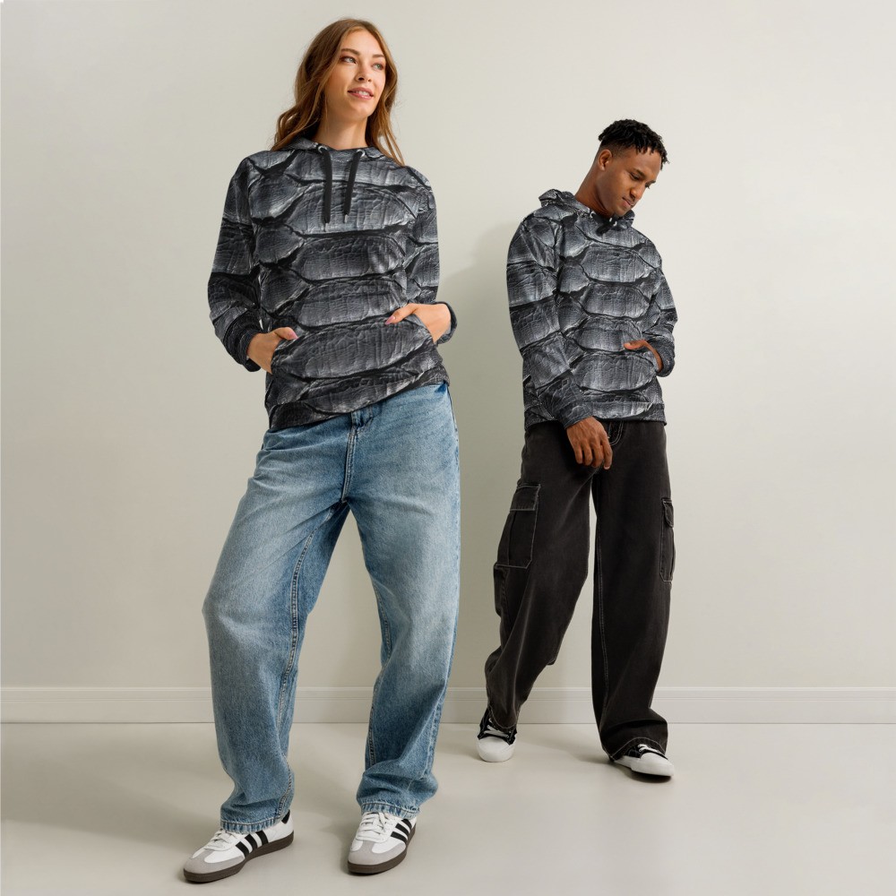 Black Snake Cotton Hoodie (Unisex)