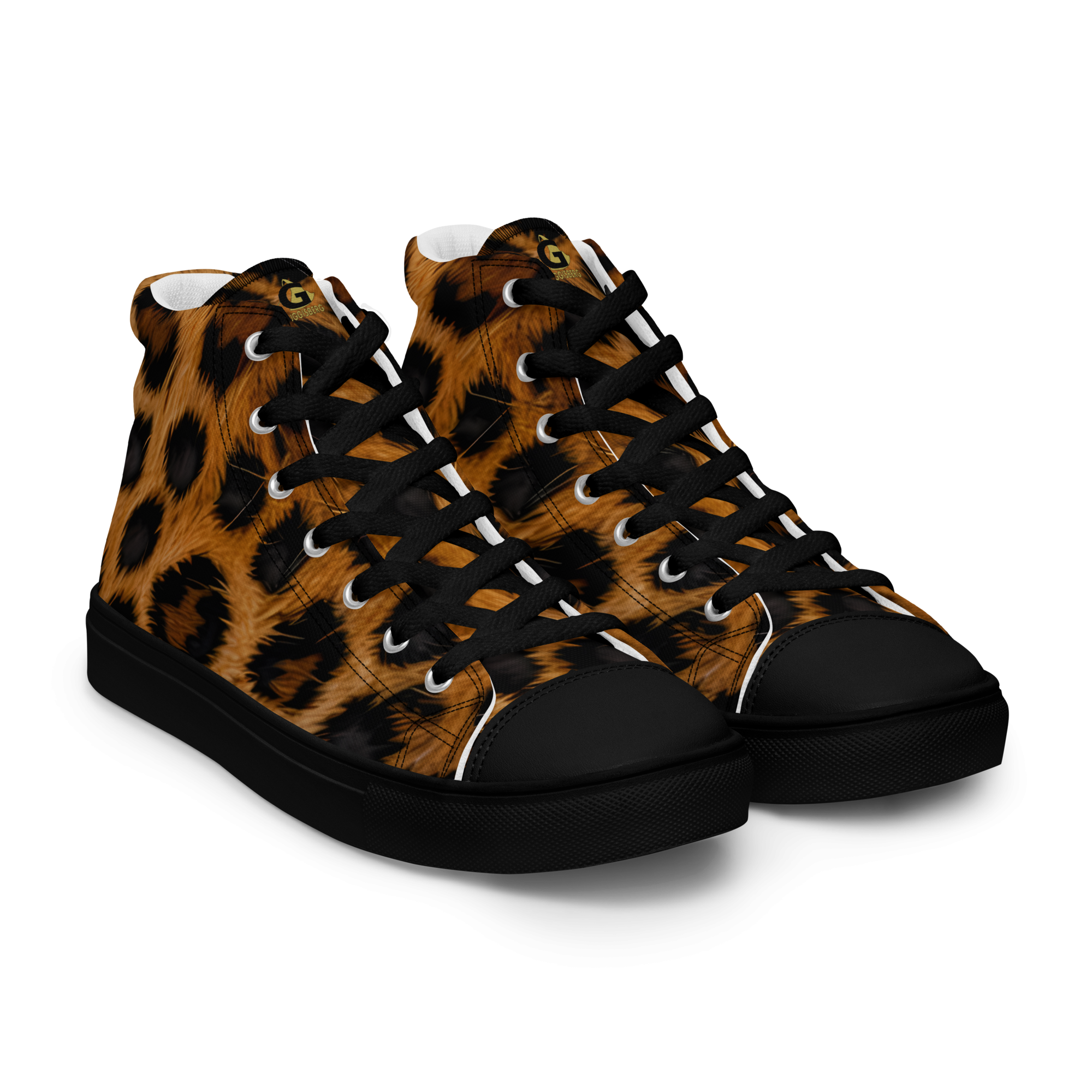 Leopard Men’s High Top Sneakers
