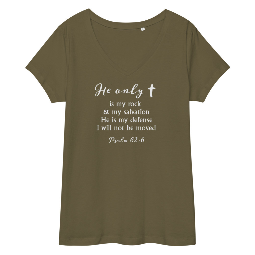 Psalm  62:6 Women's V-Neck