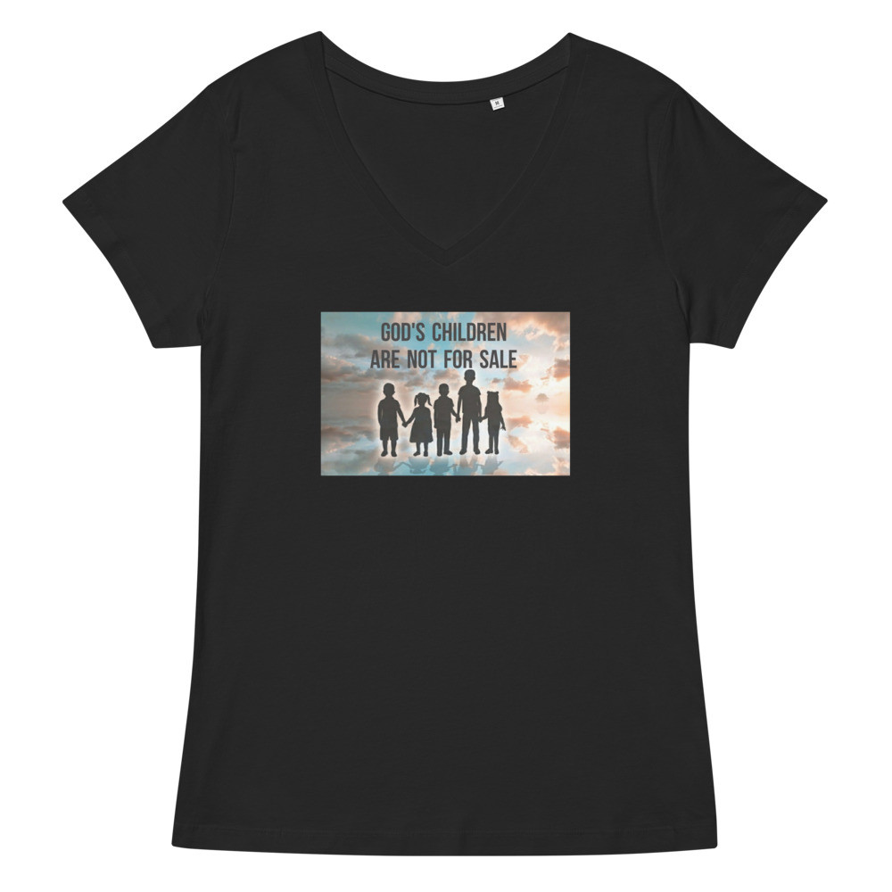 God's Children Silhouette Women’s V-neck T-shirt