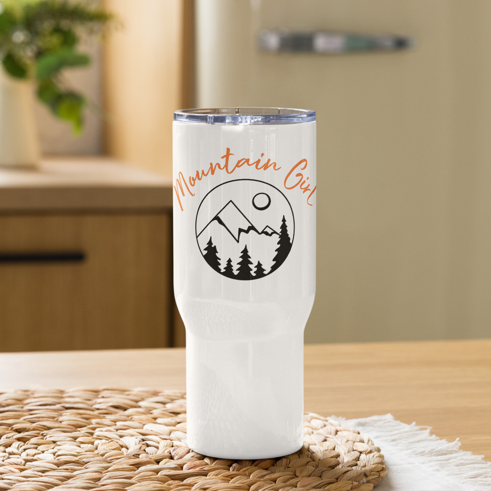 Mountain Girl Travel mug with a handle