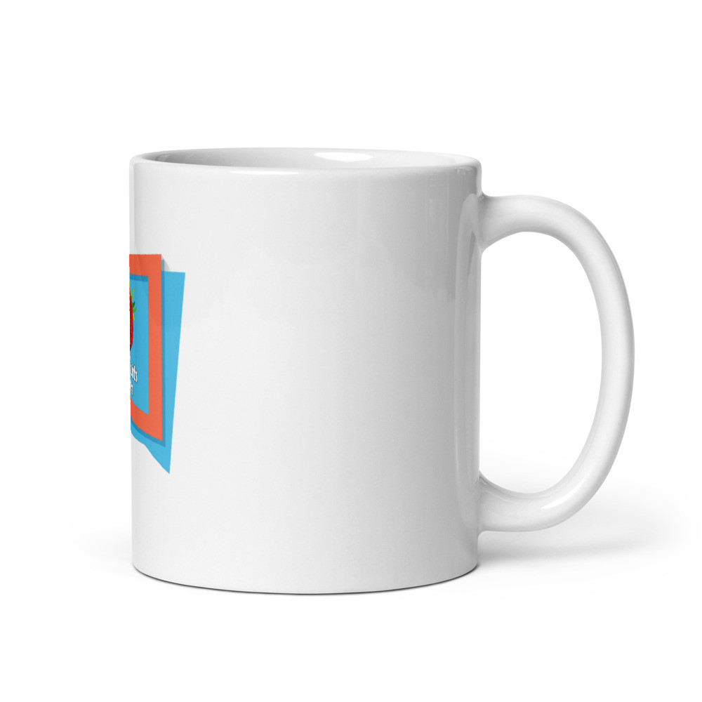 White glossy mug