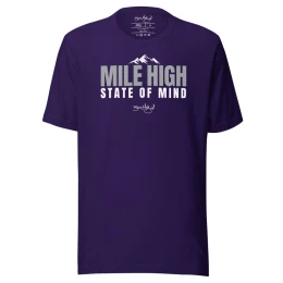 BM - MILE HIGH STATE OF MIND TEE — Purple/Gray