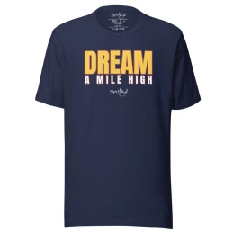 BM - DREAM A MILE HIGH TEE — Navy/Yellow/White
