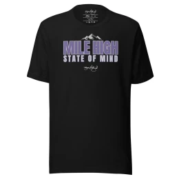 BM - MILE HIGH STATE OF MIND TEE — Black/Purple/Gray