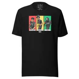 BLACK FLOYD TRIO TEE - Black/Red/Yellow/Green