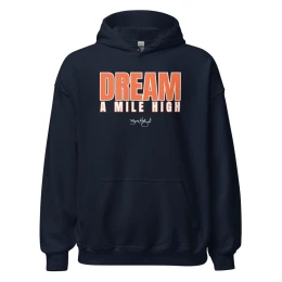 BM - DREAM A MILE HIGH HOODIE - Navy/Orange/White