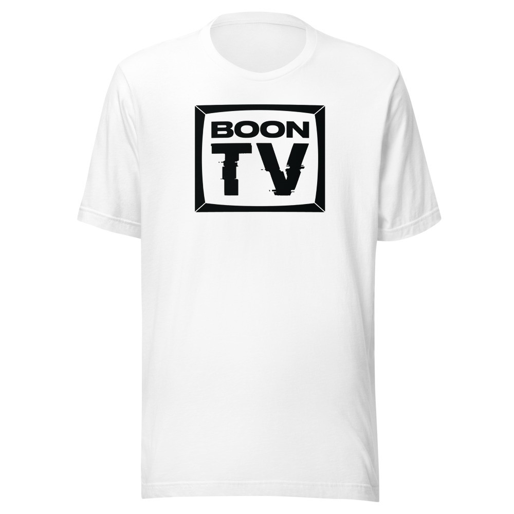 BOON TV LOGO TEE - White/Black