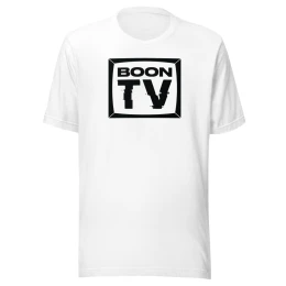 BOON TV LOGO TEE - White/Black