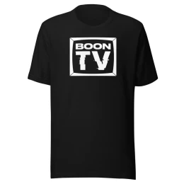 BOON TV LOGO TEE - Black/White