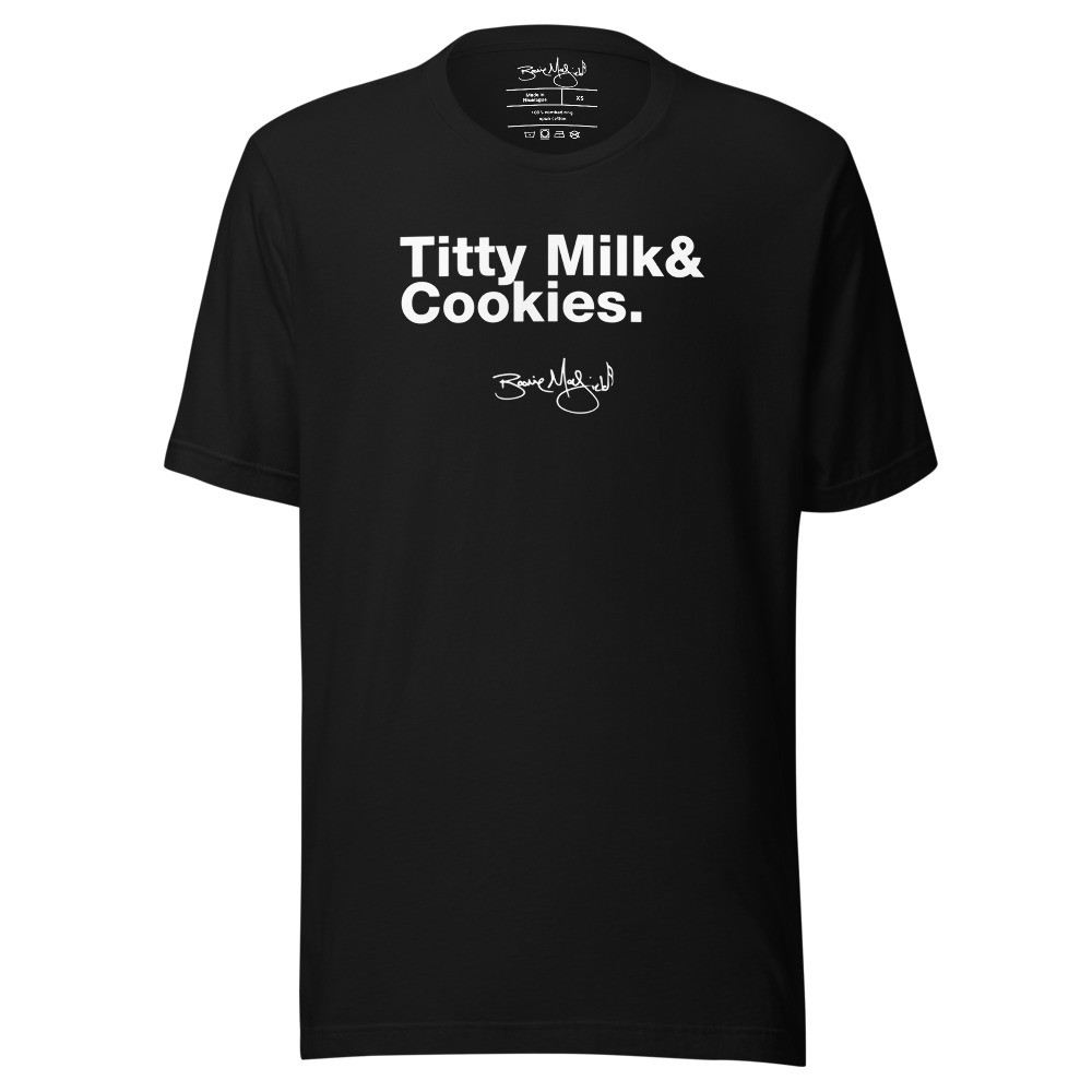 T-MILK & COOKIES TEE - Black/White