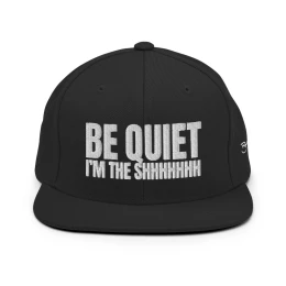 BM - BE QUIET I'M THE SHHH CAP - Black/White