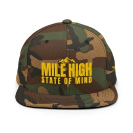 BM - MILE HIGH STATE OF MIND CAP - Camo/Gold