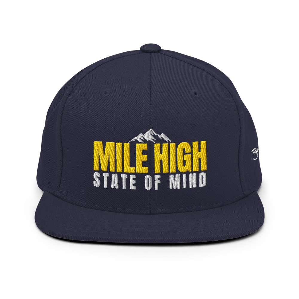 BM - MILE HIGH STATE OF MIND CAP - Navy/Gold/White