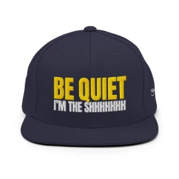 BM - BE QUIET! I'M THE SHHH CAP - Navy/Yellow/White