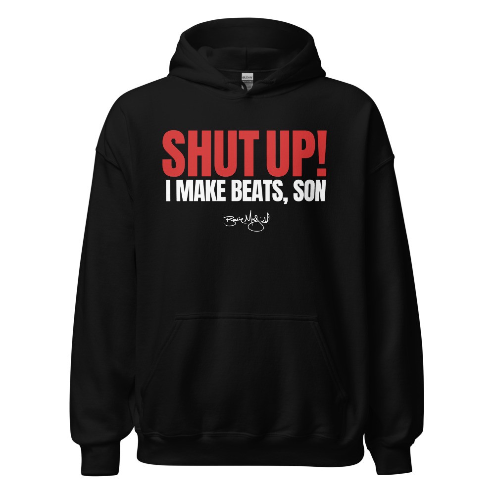 BM - SHUT UP! I MAKE BEATS SON HOODIE - Black/Red/White