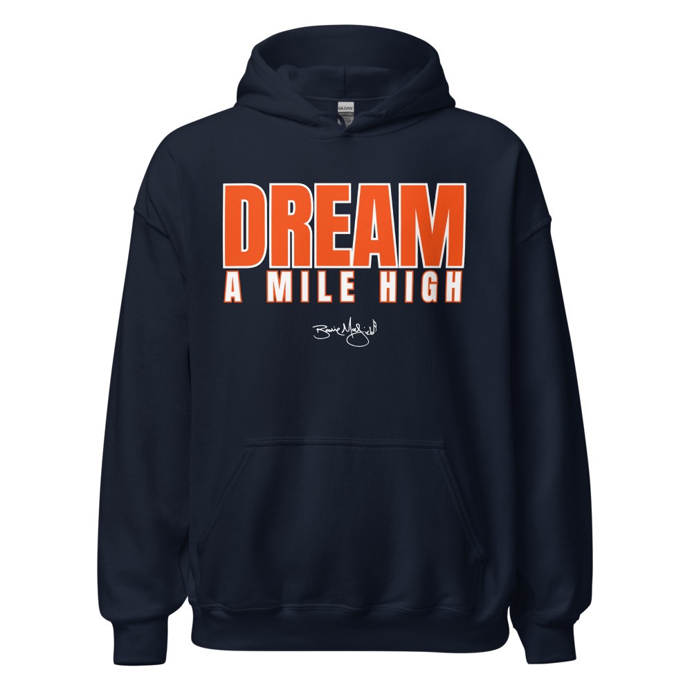 BM - DREAM A MILE HIGH HOODIE - Navy/Orange/White