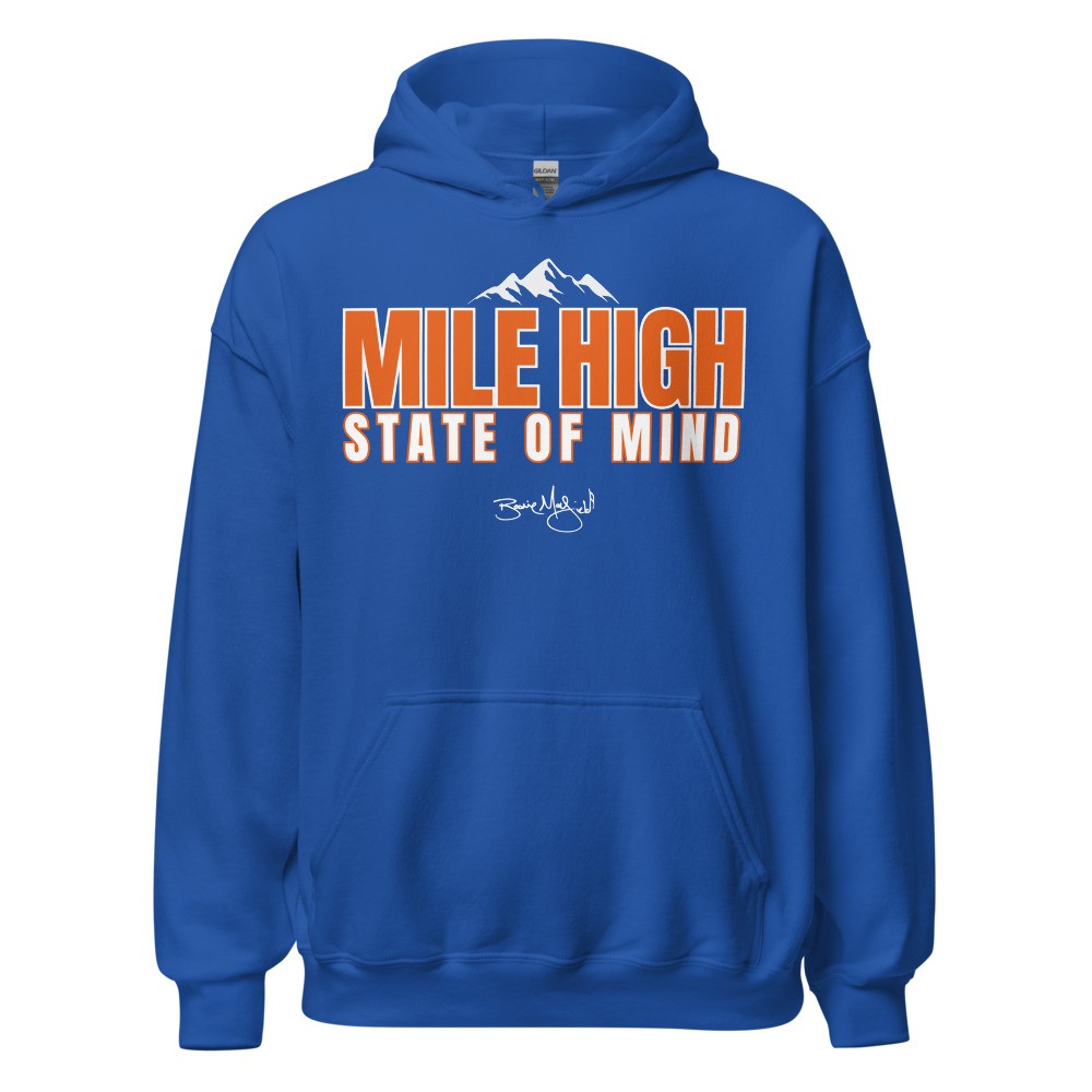 BM - MILE HIGH STATE OF MIND HOODIE - Blue/Orange/White