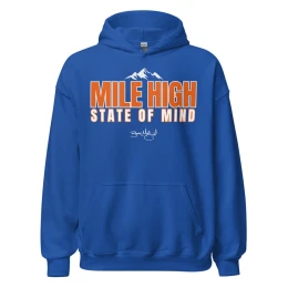 BM - MILE HIGH STATE OF MIND HOODIE - Blue/Orange/White
