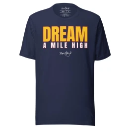BM - DREAM A MILE HIGH TEE — Navy/Yellow/White