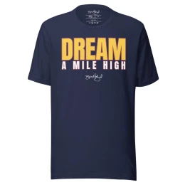 DREAM A MILE HIGH TEE — Navy/Yellow/White