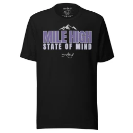 BM - MILE HIGH STATE OF MIND TEE — Black/Purple/Gray