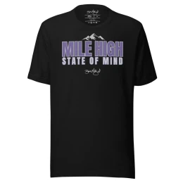 BM - MILE HIGH STATE OF MIND TEE — Black/Purple/Gray