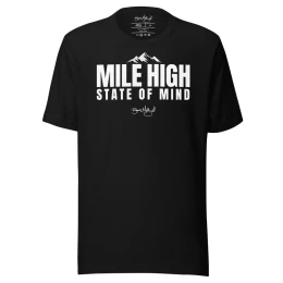 BM - MILE HIGH STATE OF MIND TEE — Black/White