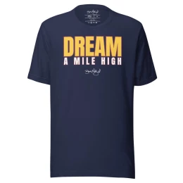 BM - DREAM A MILE HIGH TEE — Navy/Yellow/White