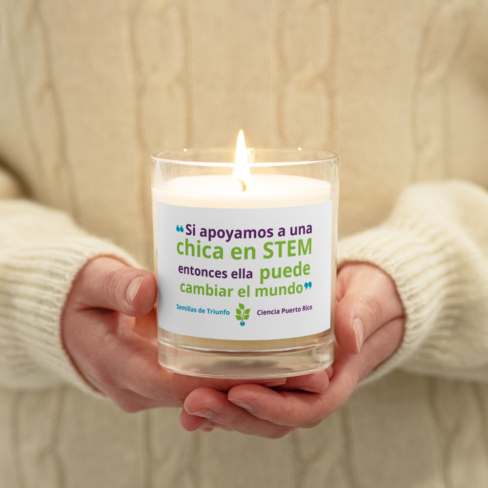 Glass jar soy wax candle