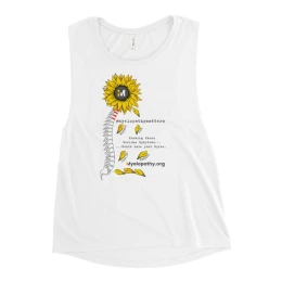 Spine Flower Design by Mary Ernst Ladies’ Muscle Tank
