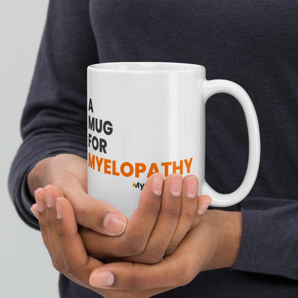 A mug for myelopathy White glossy mug