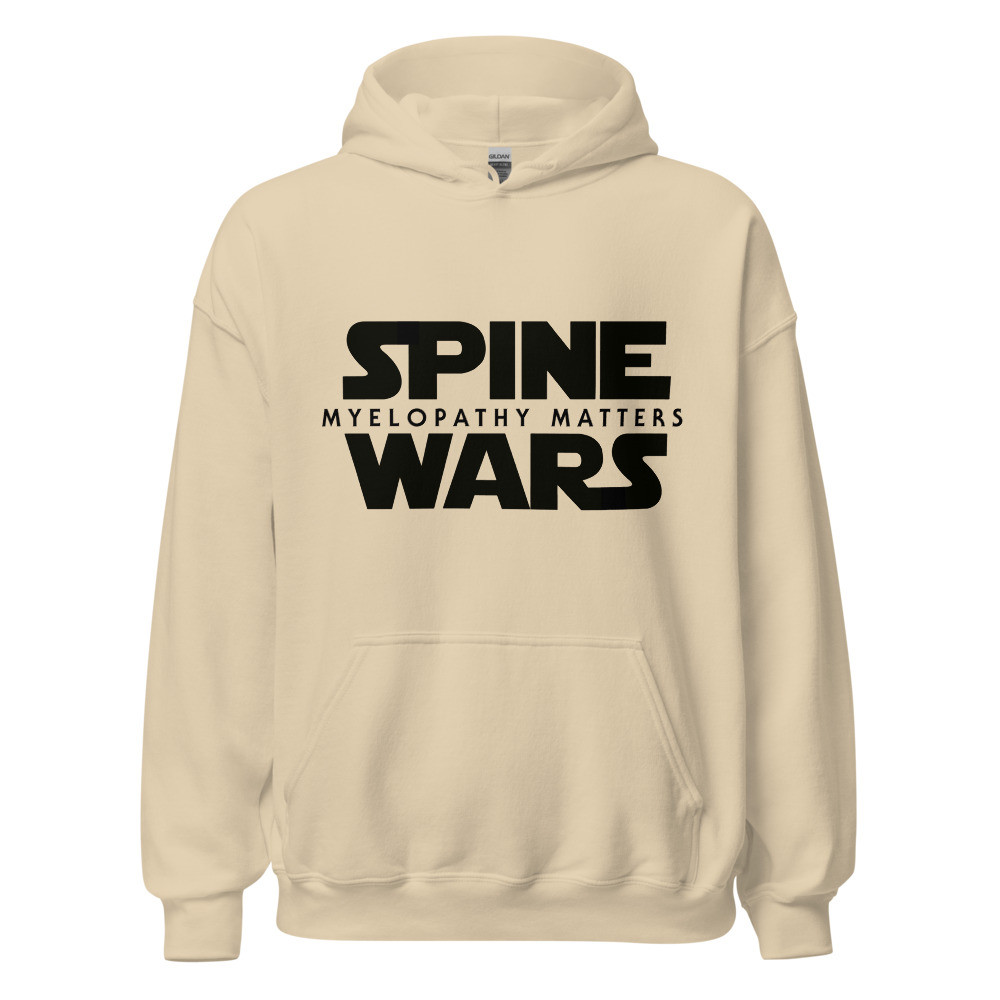 Spine Wars black text myelopathy matters  Unisex Hoodie