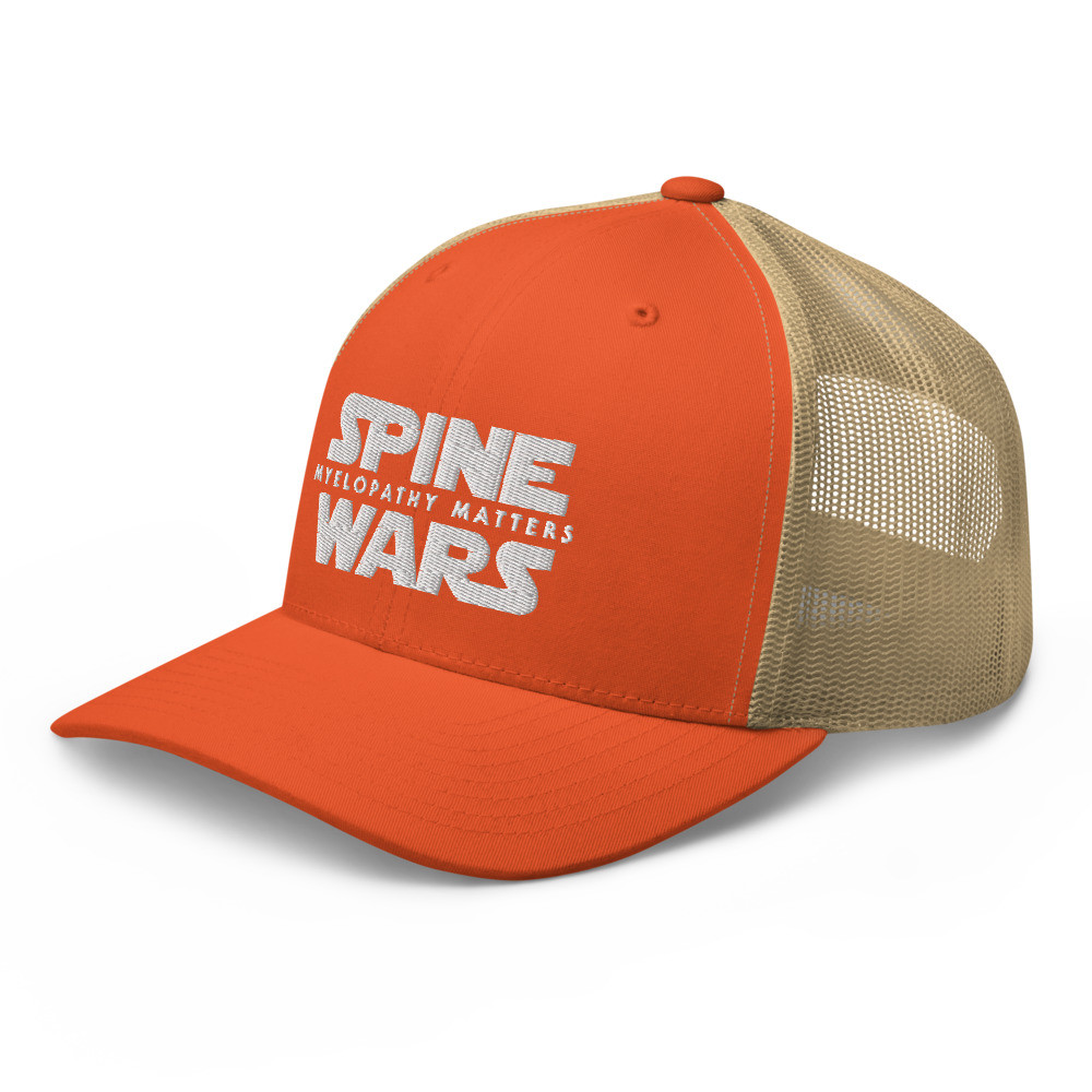 Spine Wars White Embroidery Trucker Cap