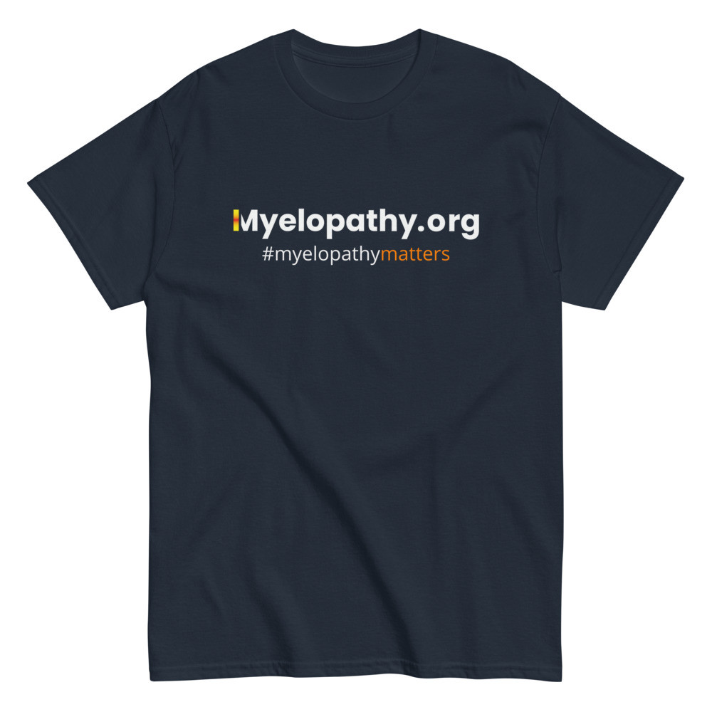 Myelopathy.org white Logo Men's classic tee