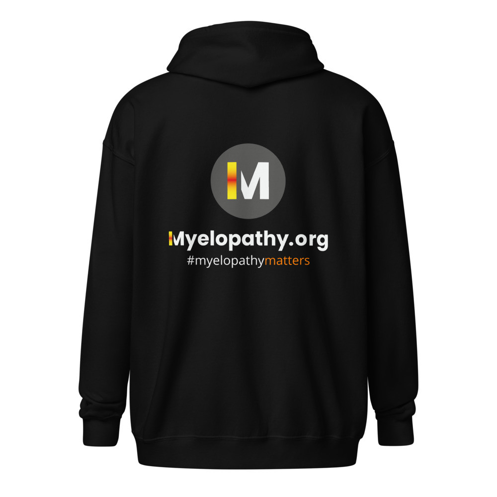 Myelopathy.org Back Print Unisex heavy blend zip hoodie