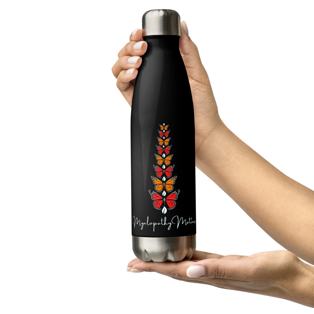 Butterflies Spine Myelopathy Matters Stainless Steel Water Bottle